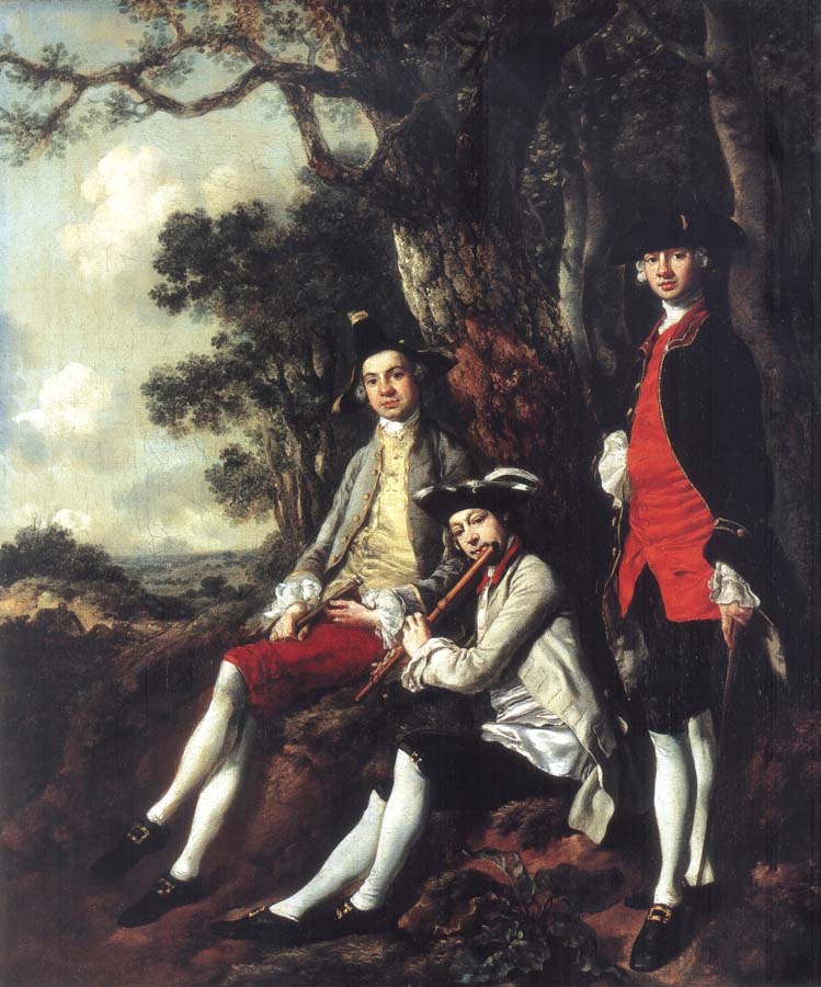 Peter Darnell Muilman Charles Crokatt and William Keable in a Landscape